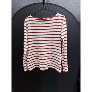 Levi's Red and White Striped Long Sleeve Tee